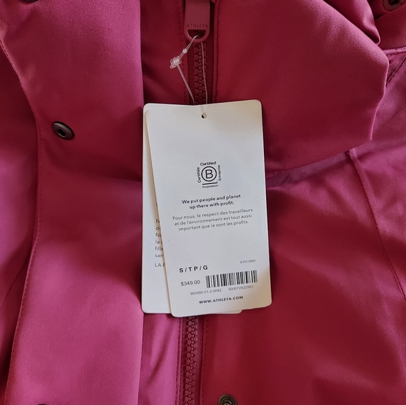 ATHLETA New Rainout Outbound Parka TALL - Decadent Red - Picture 5 of 12